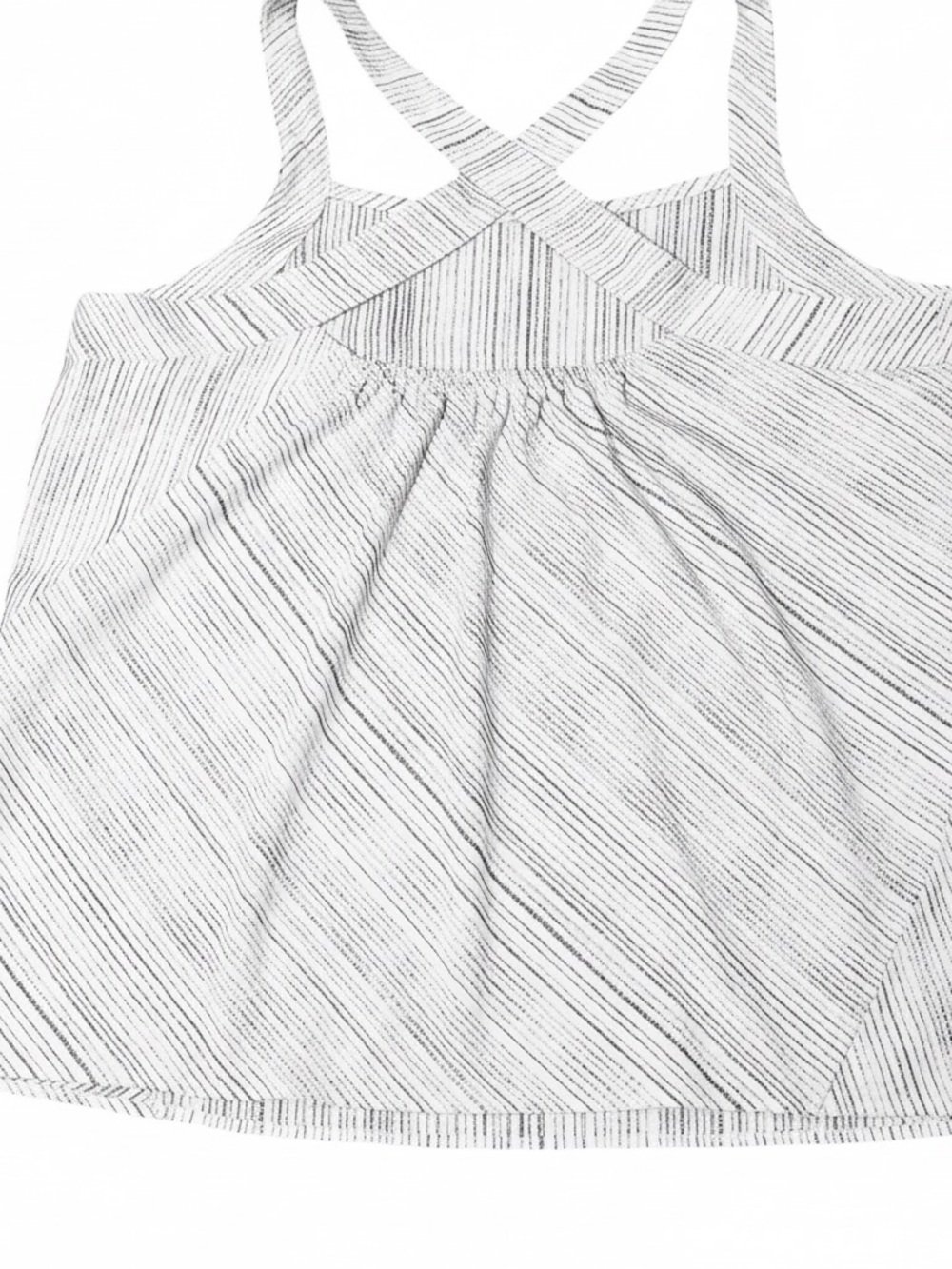 Athleta Arrival Tank Crossback in Amara Stripe White and Black - Picture 4 of 5